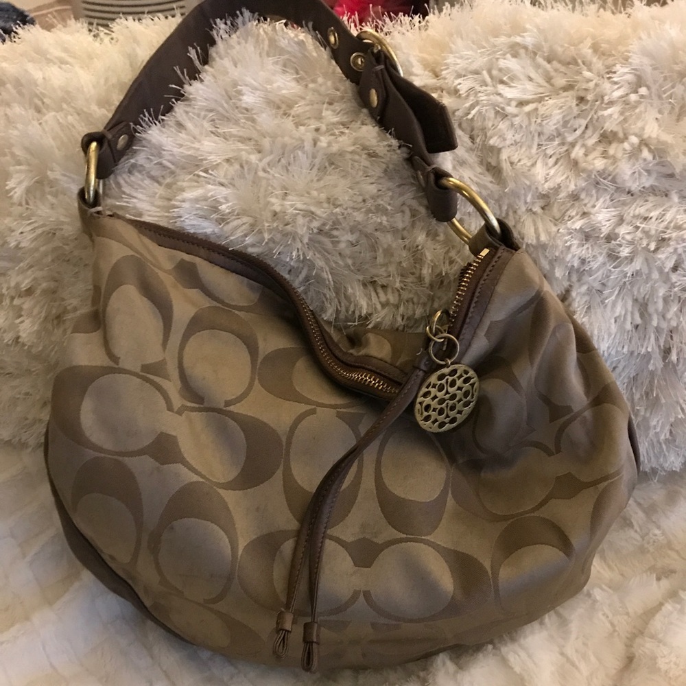 Brown/Gold Coach bag